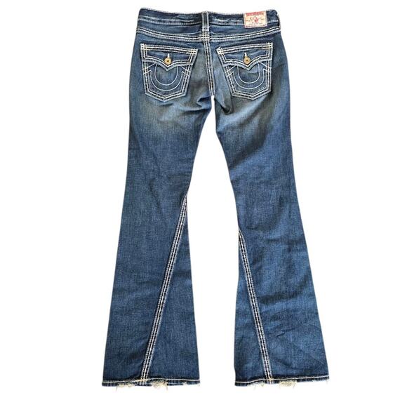 True Religion Rare Ultra Hot Made In USA Denim Jeans Size 28 Womens Flare - Picture 2 of 8